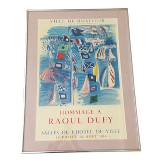 1954 Salles de L'hotel de Ville Raoul Dufy Exhibition Poster, Framed For Sale