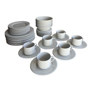 Vintage Farberware Trellis Dinnerware Set - Rare in Large Quantities and Discontinued - 44 Piece For Sale