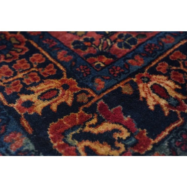 Antique Sarouk Rug 4'1'' x 6'5'' For Sale - Image 11 of 12