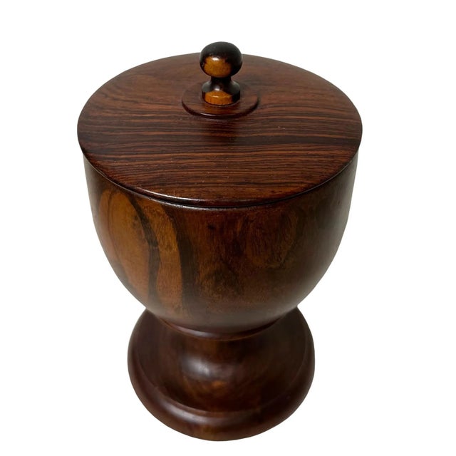 A 19th century English rosewood tobacco jar. This has been beautifully refinished along time ago and whoever did it, did a...