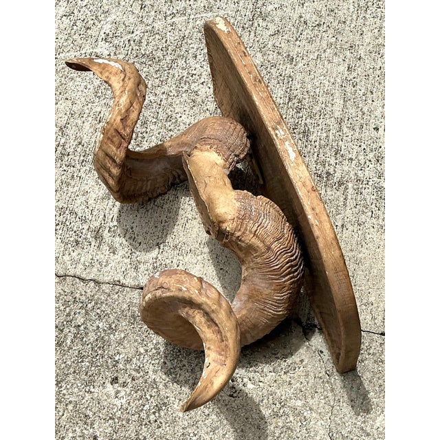 Vintage Faux Ram’s Horn Bracket For Sale - Image 17 of 18