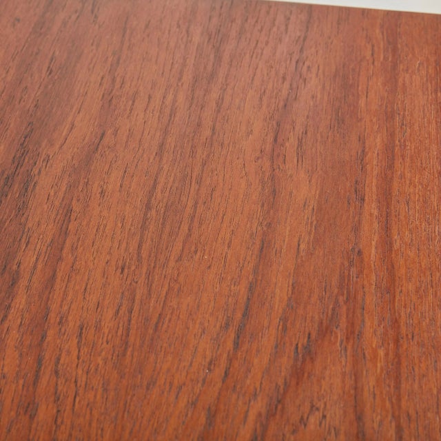 Mid-Century Modern Arne Jacobsen Style Rectangular Chrome + Wood Coffee Table, Denmark For Sale - Image 3 of 11