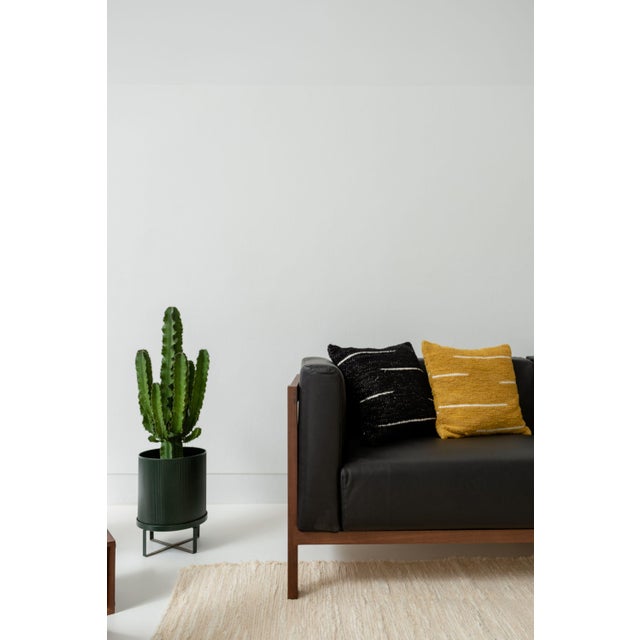 LIFT Minimalist Three-Seater Sofa in Ash Wood and Black Leather Seat by Julien Renault For Sale - Image 11 of 12