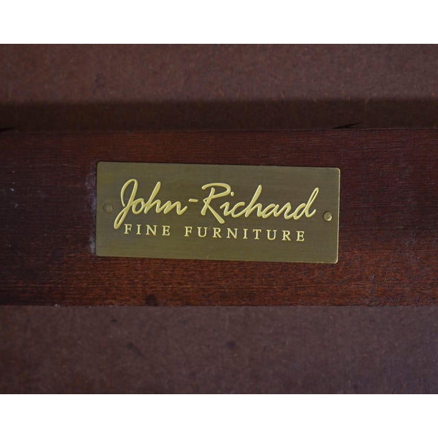 John Richard Rolled Arm French Louis XVI Style Mahogany Bench For Sale - Image 15 of 15