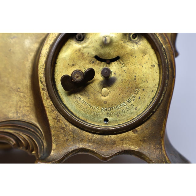 Antique Jennings Brothers Equestrian Horse Desk Clock & Divided Tray, j.b. 282 For Sale - Image 16 of 18