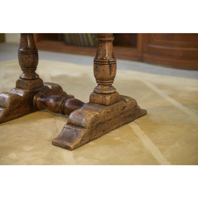 Early 20th Century Circular Oak Table, 1920s For Sale - Image 10 of 13