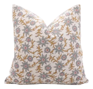 Block Print Pillow Covers Handmade Decorative Throw Pillows for Home & Bedroom Decor Size- 12x20 - Saanjh