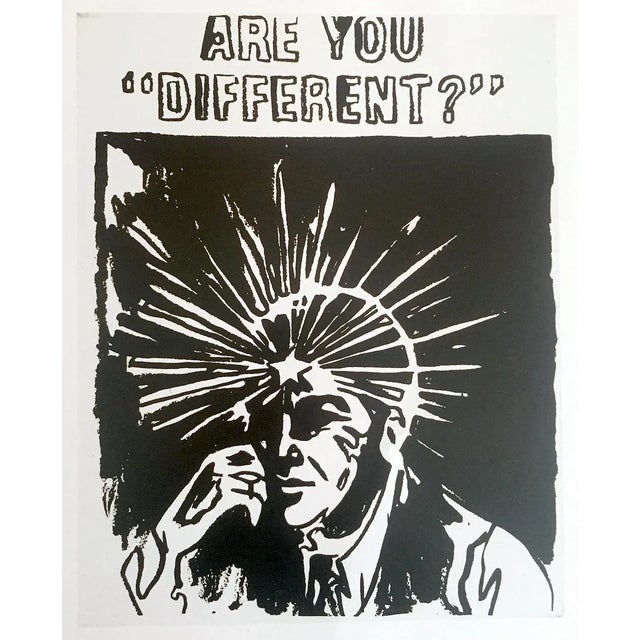 Andy Warhol Foundation Vintage 1993 Pop Art Lithograph Print " Are You Different ? " 1985 For Sale - Image 11 of 12