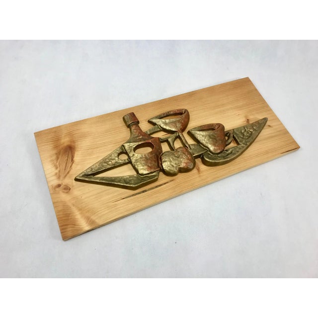 Mid-Century Modern Mid-Century Czech Wall Relief in Aluminium, 1950s For Sale - Image 3 of 7