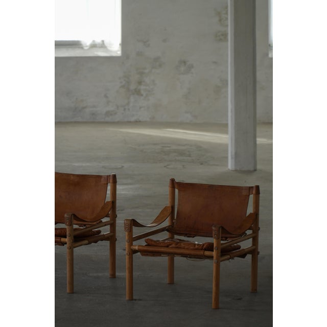 Sirocco Lounge Chairs in Leather & Ash by Arne Norell for Aneby Mobler, 1960s, Set of 2 For Sale - Image 15 of 18