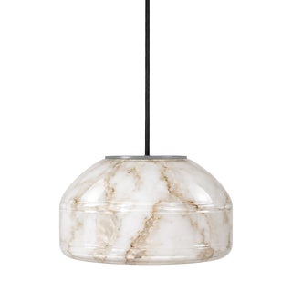 White Marble Blown Glass Pendant Light by Artem Zakharchenko-Halytskyi For Sale