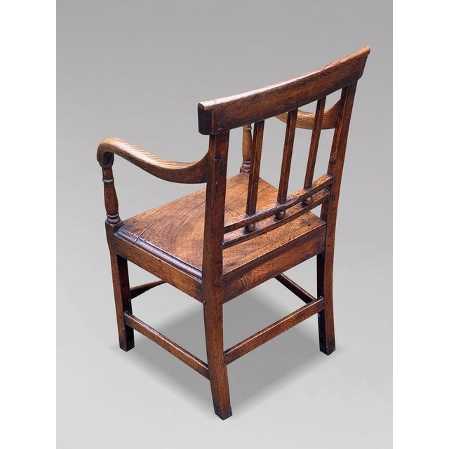 Late 18th Century Antique George III Country House Chair in Elm, 1790 For Sale - Image 5 of 12