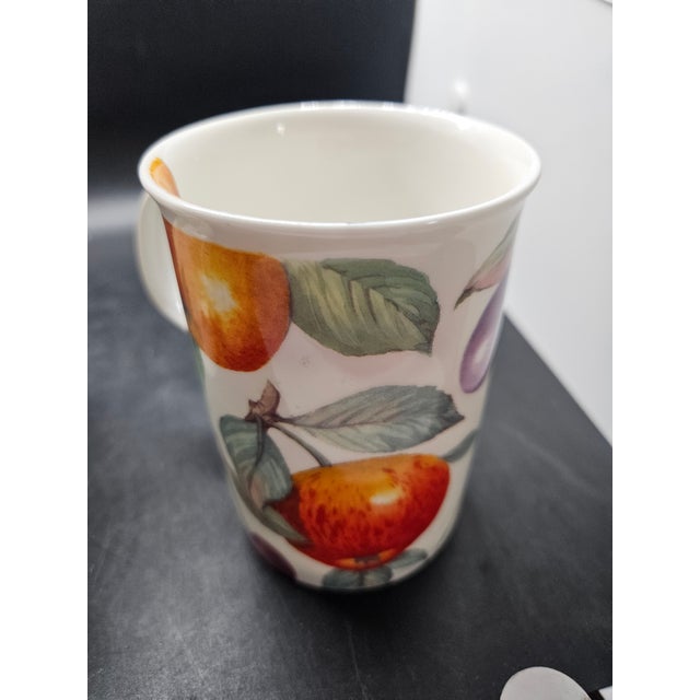 White Vintage Roy Kirkham Orchard Fine Bone China Mugs, Set of Three, Made in England For Sale - Image 8 of 8