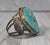 Vintage Navajo Native American Sterling Silver Large Turquoise Cuff Bracelet BMR For Sale - Image 4 of 13