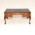 Large Antique Burr Walnut and Leather Top Partners Desk, 1900s For Sale - Image 3 of 15