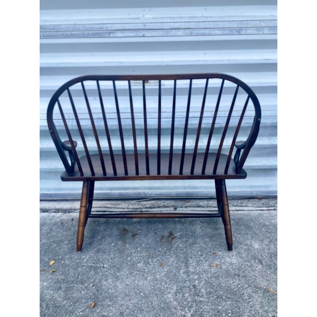 1950s Vintage Hale of Vermont Windsor Prosper's Bench or Settee . For Sale - Image 5 of 12