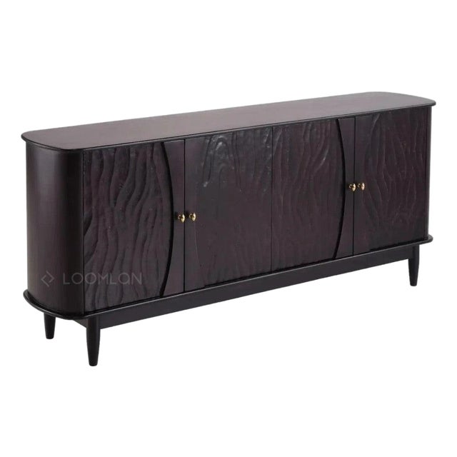Rhovira Four Doors Wood Sideboard by Loomlan For Sale