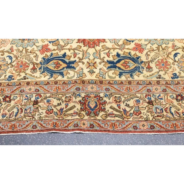 1920s Extremely Fine Antique Persian Tehran Wool Rug 7'10'' X 10'5'' For Sale - Image 5 of 12