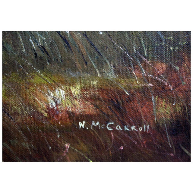 1970s Vintage California Gold Country Landscape With Barn by N. McCarroll For Sale - Image 4 of 5