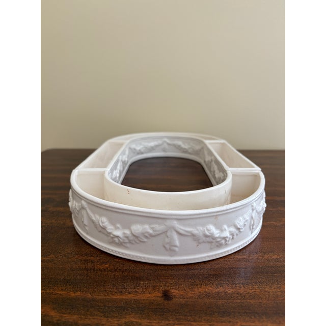 White 1960s Neoclassical White Porcelain Venetian Garden Centerpiece For Sale - Image 8 of 10