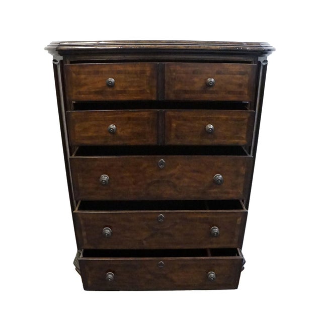 Stanley Furniture Stanley Furniture Walnut Contemporary Traditional 46" Chest of Drawers 128-13-12 For Sale - Image 4 of 12