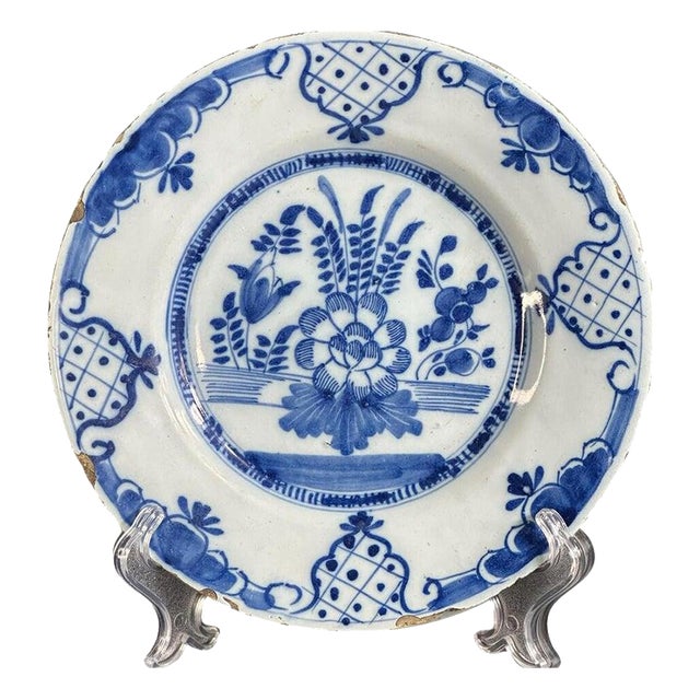 Dutch Delft Charger, 18th Century For Sale