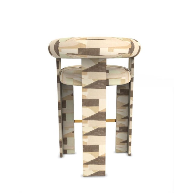 Collector Modern Cassette Bar Chair in Silt Fabric by Alter Ego For Sale - Image 4 of 6