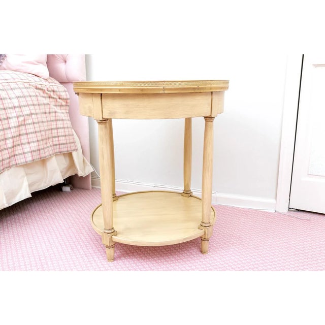 English McLain Wiesand Round Galleried “Bouliotte” Accent Table For Sale - Image 3 of 12