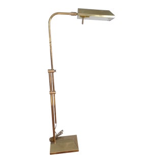 1970s Frederick Cooper Adjustable Brass Bronze Pharmacy Style Floor Lamp For Sale