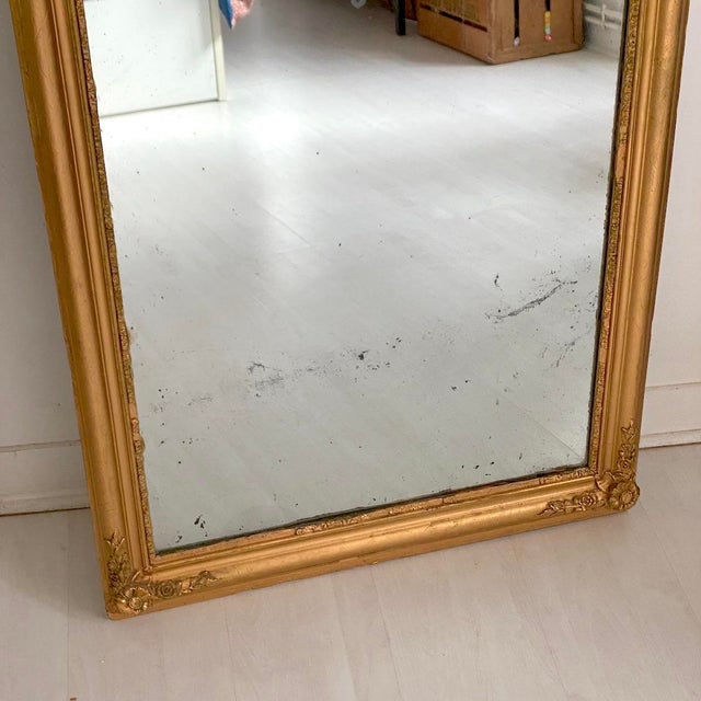 Mercury Mirror in Wood and Gilded Stucco, 19th Century For Sale - Image 6 of 13