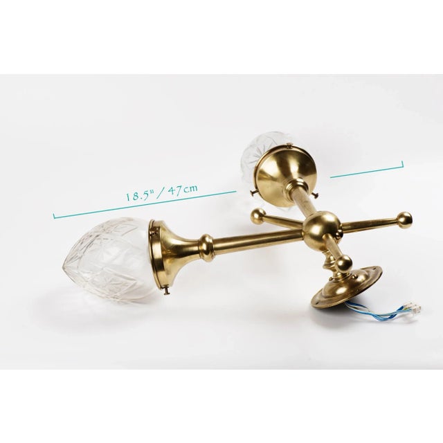 Spanish 1960s Brass Torch Wall Sconce For Sale - Image 3 of 8