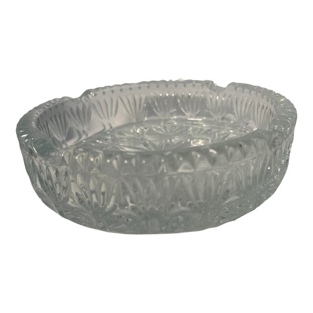 1950s Crystal Catchall Dish For Sale