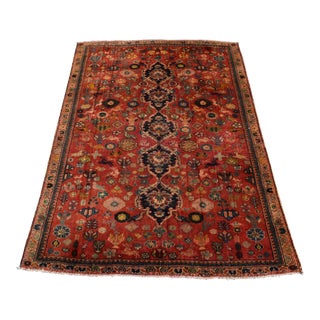Vintage Persian Hand Knotted Wool Rug For Sale