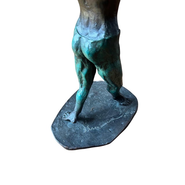 1990s French Bronze Sculpture, Yvette Lamoureux's "Bolero" Signed & Numbered 6 of 8 For Sale - Image 5 of 12