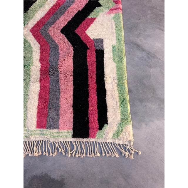 2020s Contemporary Moroccan Beni M'Rirt Rug - 6'8" X 9'7" Ft For Sale - Image 5 of 9