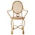 Hollywood Regency 1950s Hollywood Regency Gilt Iron Armchair with Rope & Tassel Design For Sale - Image 3 of 13