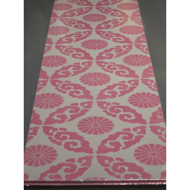 Ornamental & Decorative Materials Lacquered & Stenciled Faux Bamboo Console For Sale - Image 7 of 8