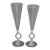 Adam Holtzinger Optic Twist Glass Goblets - a Pair For Sale