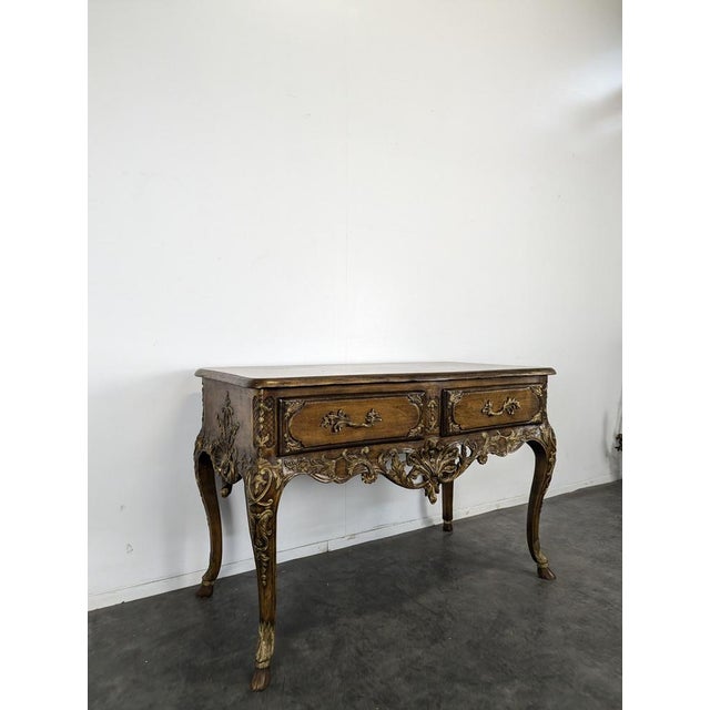 Regency Style Walnut Console Table, 1900s, in Very Good conditions.