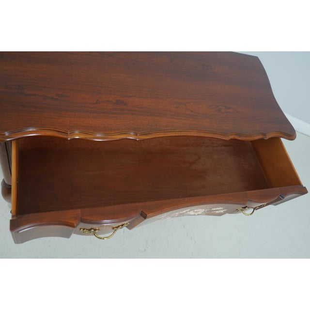 Union National French Paint Decorated Cherry Commode Chest For Sale - Image 4 of 18