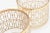 Vintage Imperial Glass Ice Buckets With 22 Carat Gold Plated Trellis Shoji Greek Key Overlay For Sale - Image 4 of 13
