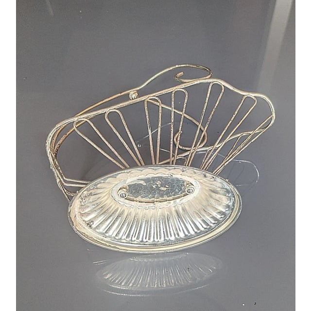 80's Silver Plate Wine Bottle Caddy For Sale - Image 4 of 4
