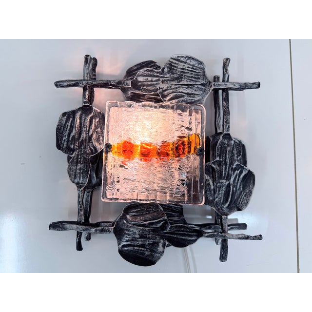 One wall lamp from the 1960s/70s, single-bulb, E27 socket. The design is attributed to Albano Poli for Poliarte (see...