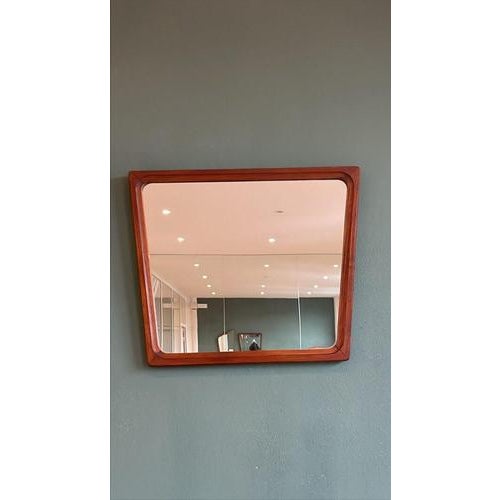 Vintage teak mirror, Denmark 1960