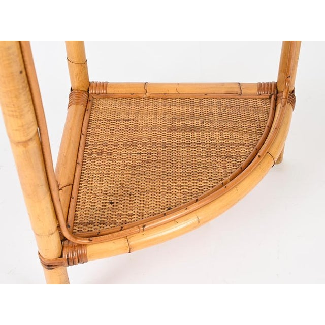 French Riviera Nightstands or Side Tables in Bamboo Rattan, Italy, 1970s, Set of 2 For Sale - Image 14 of 15