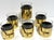 Glass Late 20th Century 6 Italian Gold-Plated Leather Horsebit Old Fashioned Glasses, Style of Gucci For Sale - Image 7 of 14