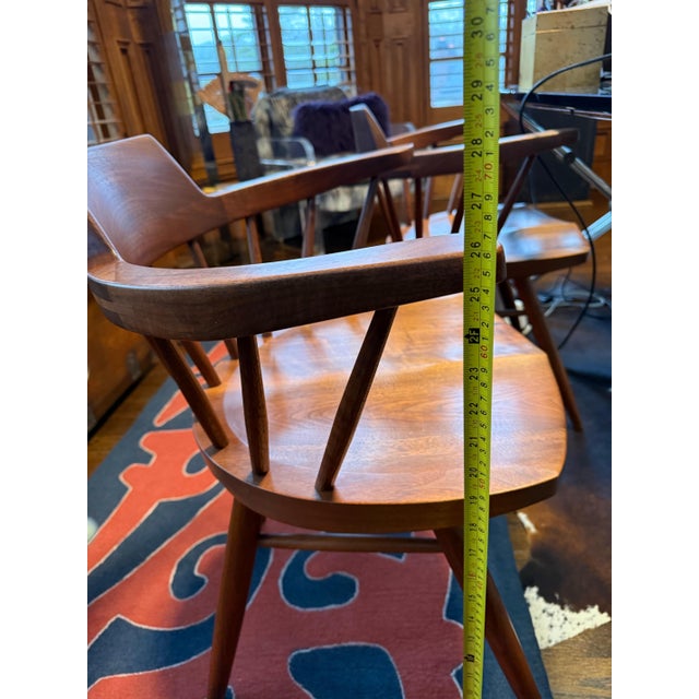 Set of Four Captain Chairs by George Nakashima For Sale - Image 14 of 17