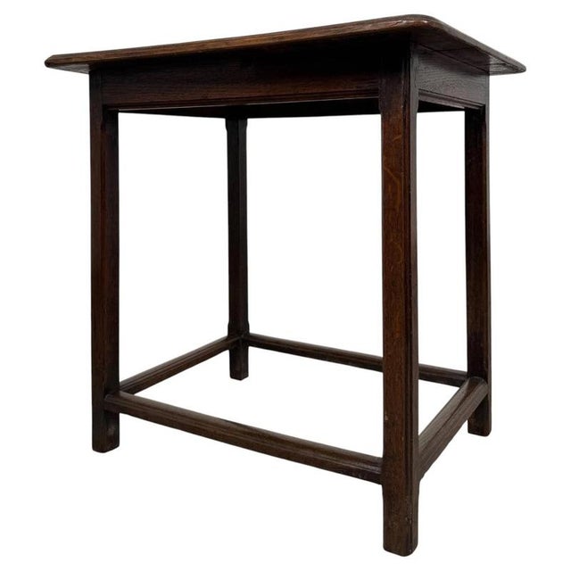 Antique English Oak Side Table For Sale - Image 9 of 10