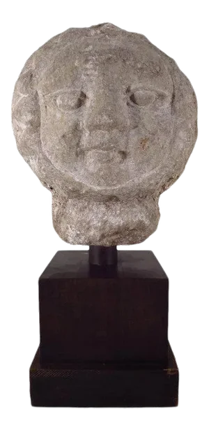 1920s American Art Deco Carved Stone Bust of the Sun Garden Ornament Sculpture