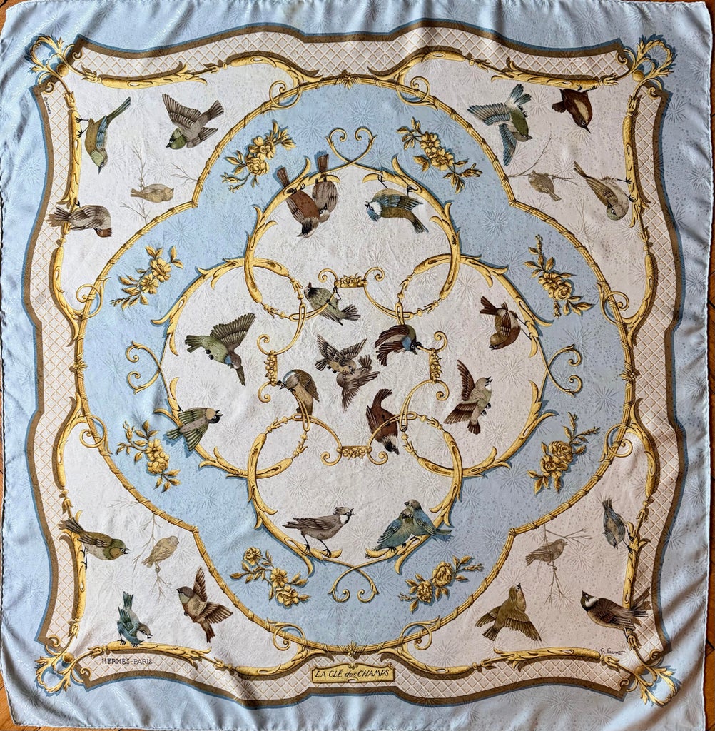 Hermès La Clé Des Champs 1995 Silk Scarf Designed by Faconnet